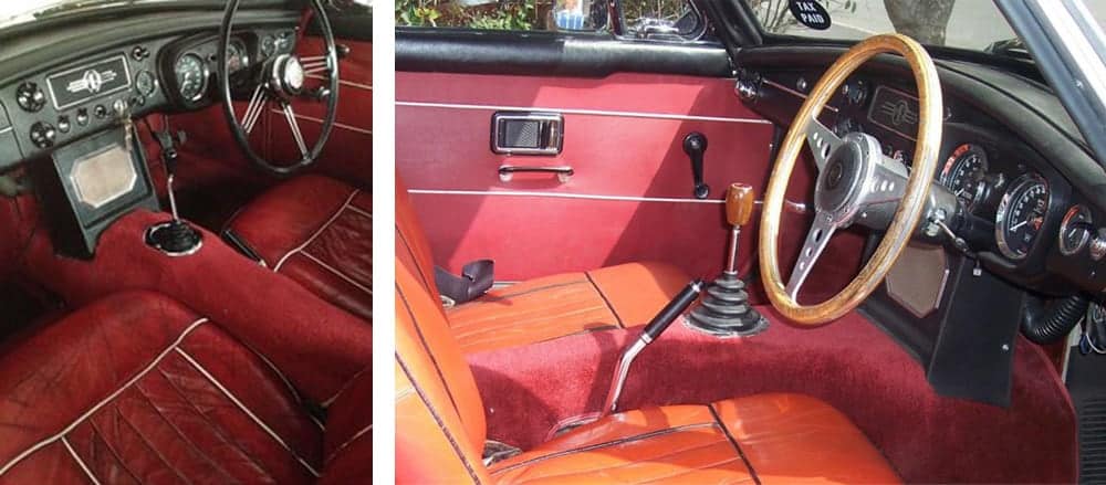 MGB seats & steering wheel replaced